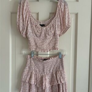 American Threads - Cotton Candy Blush Smocked Set Size:S